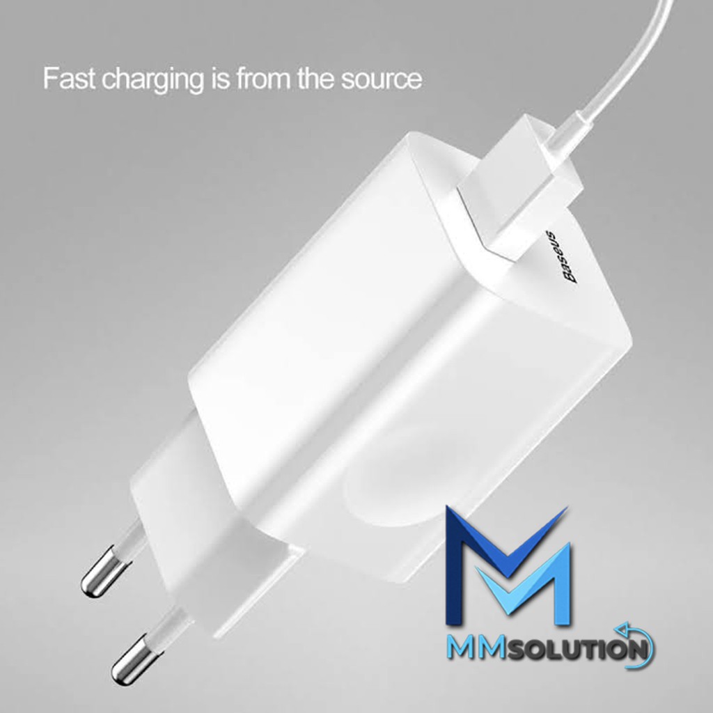 Baseus Charger Fast Charging Quick Charge QC 3.0 24W ORIGINAL - Kepala Charger Only