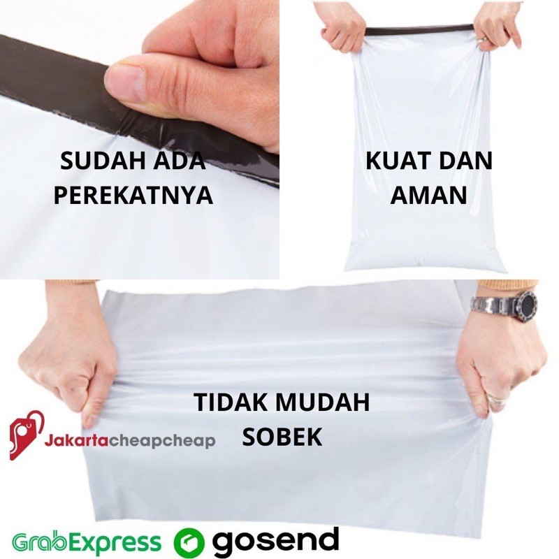 Plastik Packing Polymailer 38x52 Putih Amplop Packing Online Termurah