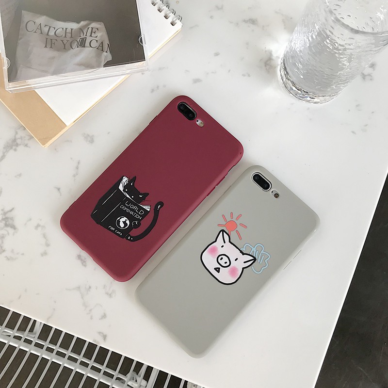 Cat Pig Printing Softcase Printing Oppo neo7 f1s a1k a7 a5s f9 vivo v9 y83 y71 y53 redmi 4a 7a 6a 4a