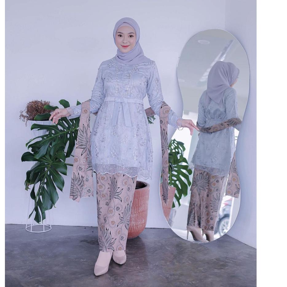 Barang Pilihan.. Batik Brokat Kebaya Couple Modern Untuk Kebaya Wisuda Lamaran Tunangan Kondangan Wa