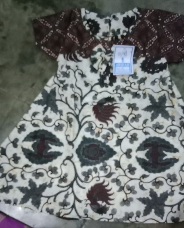 Dress Batik Sogan Anak Size 0 Usia 1 Th - 2,5th