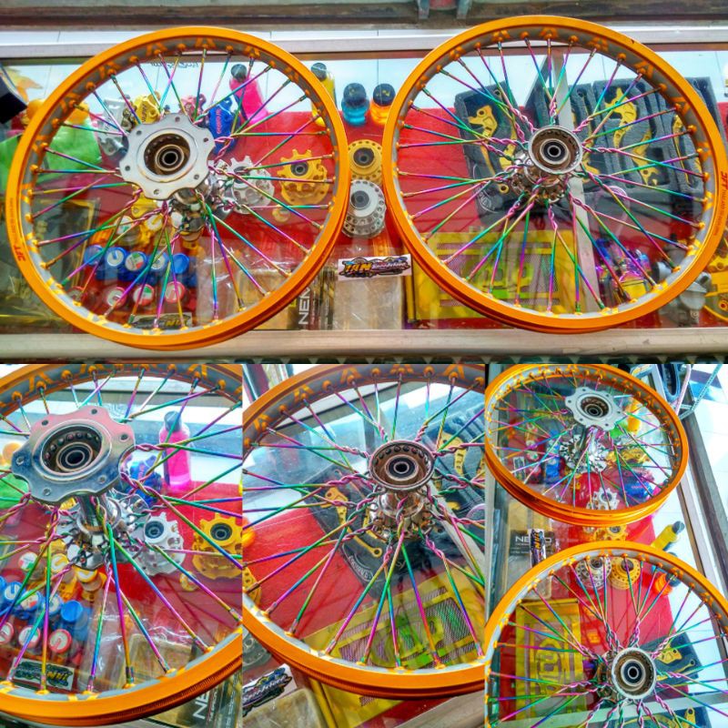 paketan velg dft vline tromol becak for vixion, ninja, fu, cb150r, cbr, sonic, mx