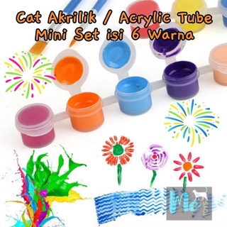 Cat Akrilik / Cat Acrylic Tube Mini Set isi 6 Warna ( @ 3 ml )