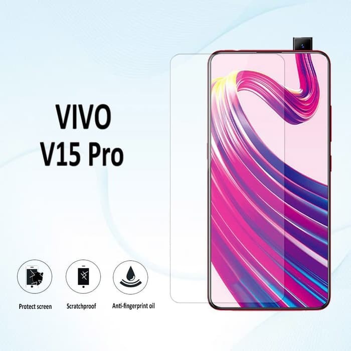 Vivo V15 Tempered Glass 2.5D Screen Guard - Putih