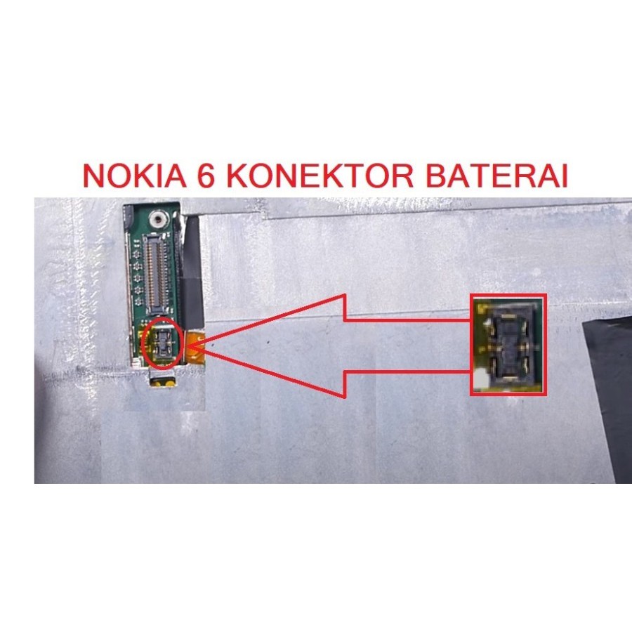 KONEKTOR BATERAI NOKIA 6 2017 TA 1021 DI MESIN FPC BATTERY NOKIA 6 ON BOARD 1 PCS