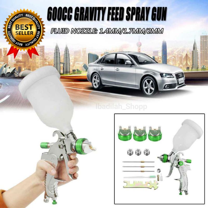 Professional Spray Gun Nozzle Airbrush 1.4/1.7/2.0mm - H-2008-ROLKETU HVLP