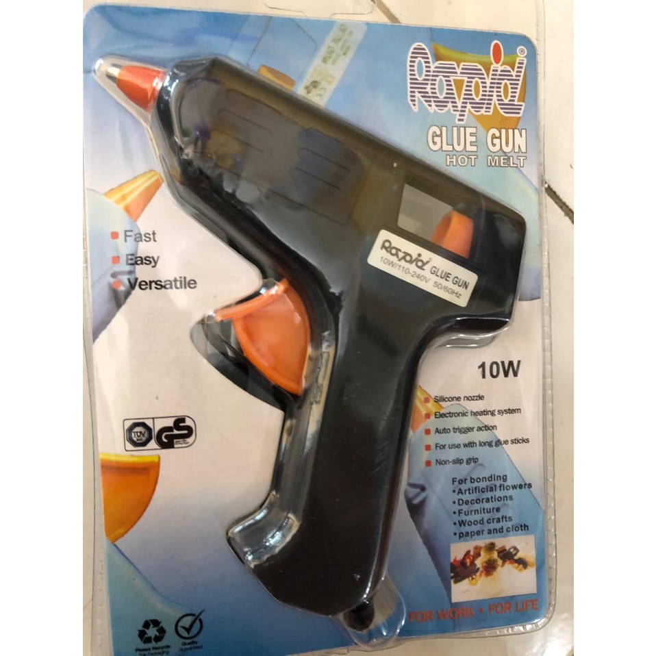 

Glue Gun / Lem Tembak 10W - 10 Watt Free Refill 2 pcs merk Rapid