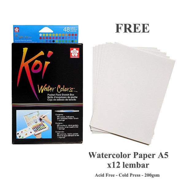 

Sakura Koi Watercolor Pocket Field Sketch Box 48