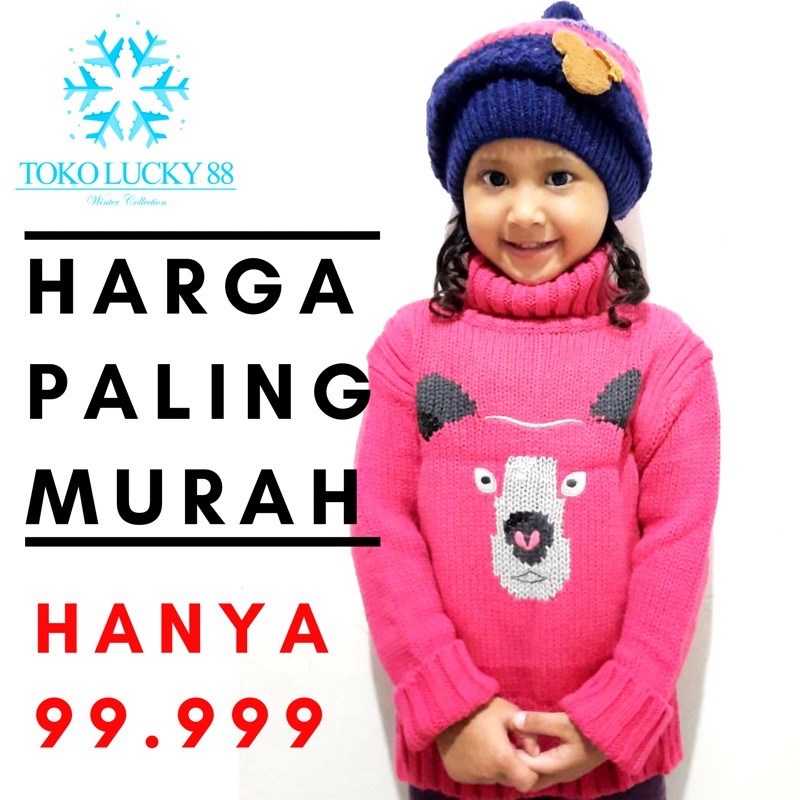 IMPORT MOLLAD Turtleneck Kids Rajut Wool Turtleneck Anak Winter Musim Dingin