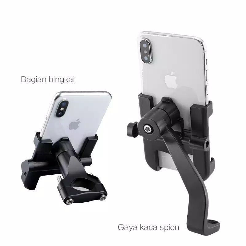 HM-11 HM-12 Holder Hp Buat Di Spion dan Stang Motor Sepeda Dudukan Handphone