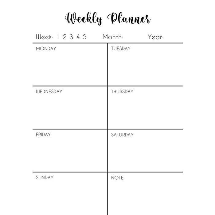 

[RESTOCK] Custom Acrylic Weekly Planner Jadwal Mingguan - A4, polos