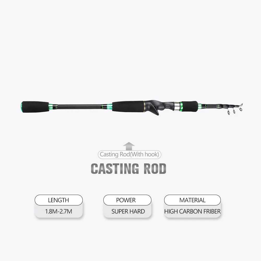 Joran Pancing Baitcasting Carbon Portable Rod JW-03