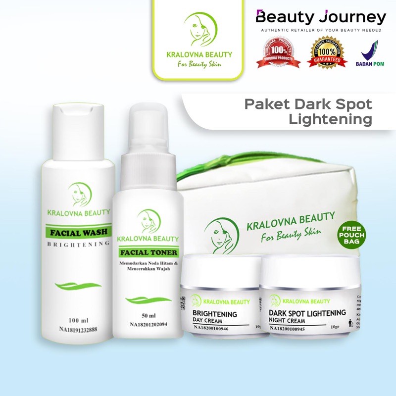 Paket Flek Hitam Skincare BPOM Dark Spot Perawatan Kecantikan Wajah Darkspot Kralovna Beauty BSC