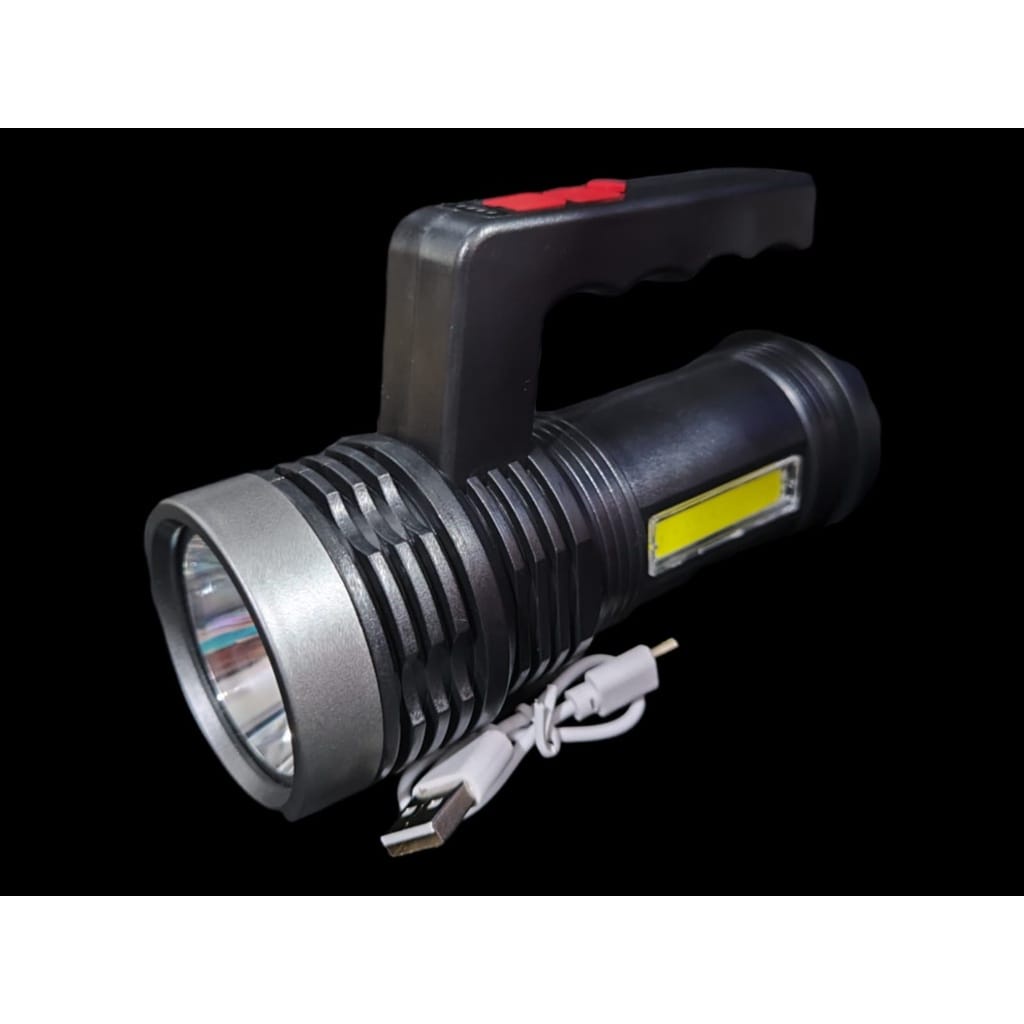 Senter LED + COB Jarak Jauh Super Terang / Senter Tangan Senter Genggam LED COB / USB CAS