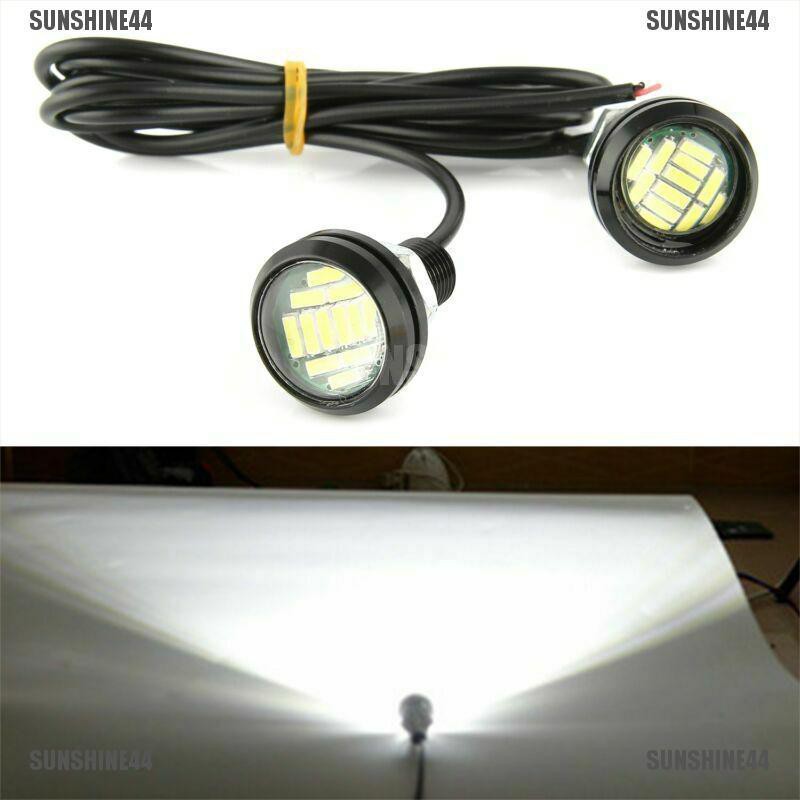 (Sunshine44) 2pcs Lampu Led Eagle Eye Dc 12v 5w Warna Putih Untuk Drl Mobil