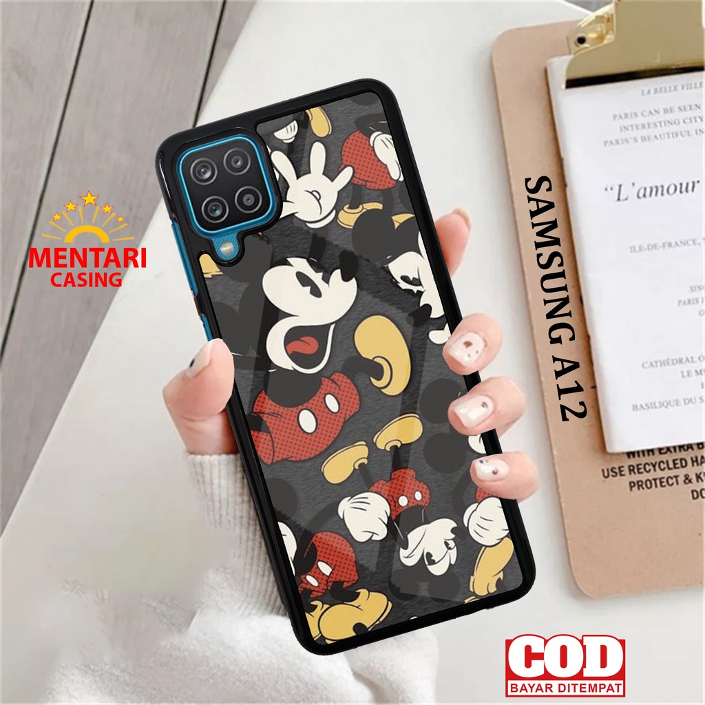 Case SAMSUNG A12 CASING SAMSUNG A12 [ MICKEY ] Mentari casing case hp kondom hp case custom case cas