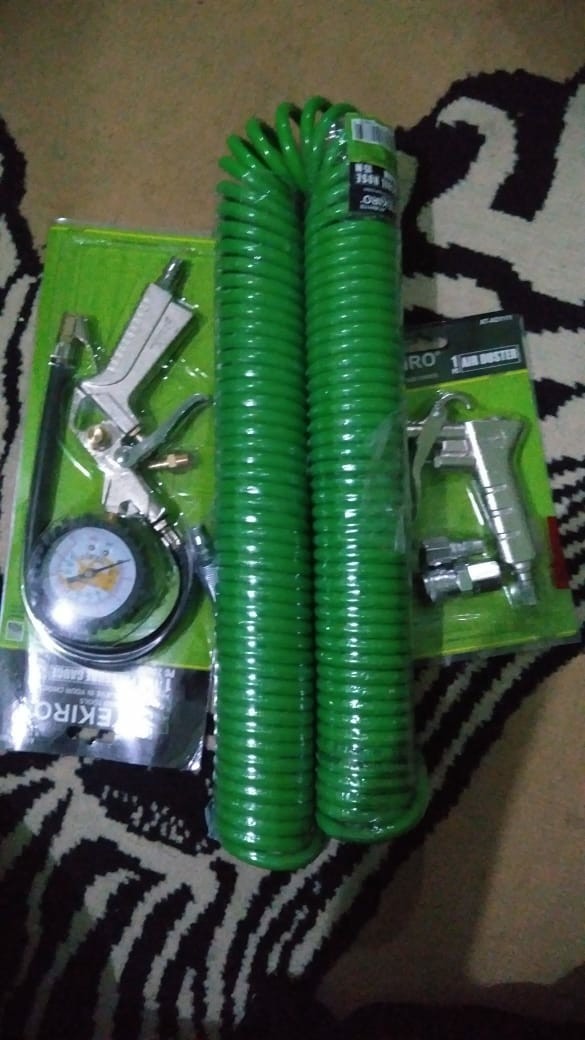 Paket Isi Angin Ban Untuk Kompresor Selang Dan Air Duster Full Tekiro