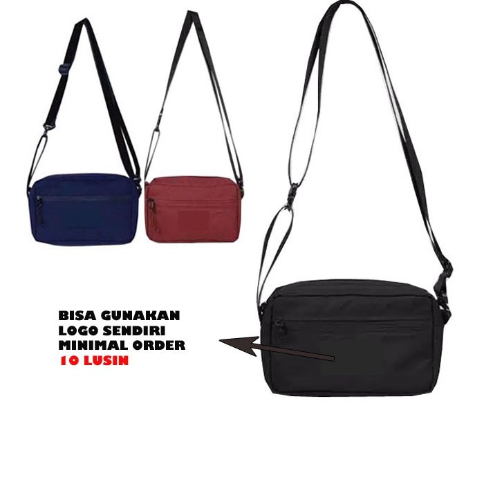 Fanderher!!Tas selempang pouch bag hand bag slingbag mini polos pria wanita