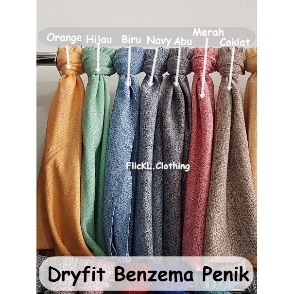 Bahan Kain Dry Fit DryFit Benzema Penik Sports Olahraga Kaos Baju Jersey Futsal