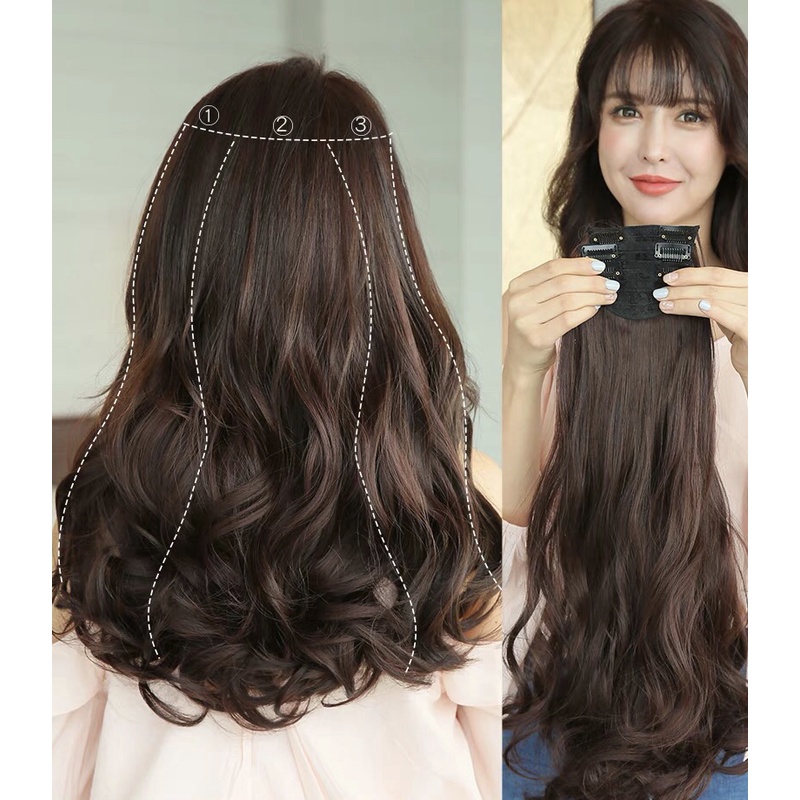 Hairclip korean 3 layer 60 cm (3 lembar) / hair clip korea 845A 845B 845W