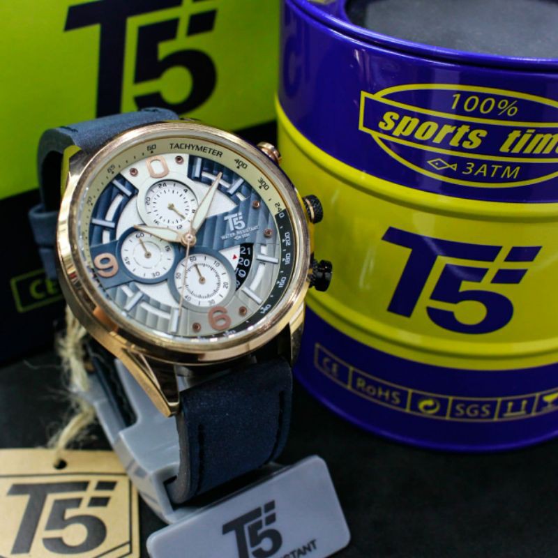 Jam T5 H 3656 original chronograph bergaransi free tin box