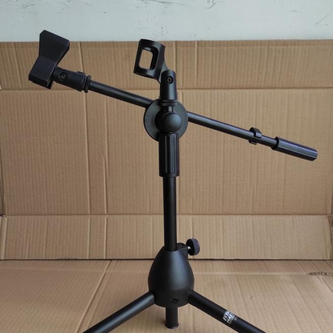 *****] stand cagak tripod mic microphone podium meja pendek kaki silang