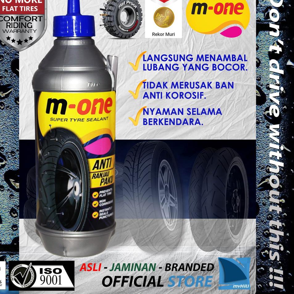 Cairan Anti Bocor Ban Tubles Tubeless Motor Mobil Original M One 350 Ml ル