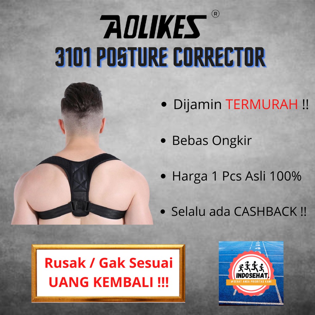 AOLIKES 3101 Back Posture Corrector - Penyangga Punggung / Back Support GYM