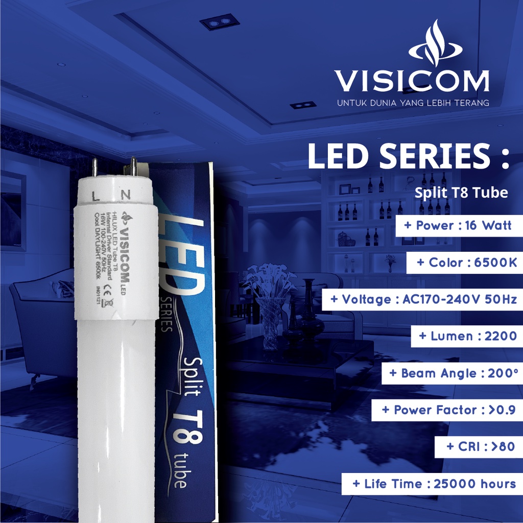 VISICOM Lampu LED TL 16W / T8 Hilux Panjang 120cm