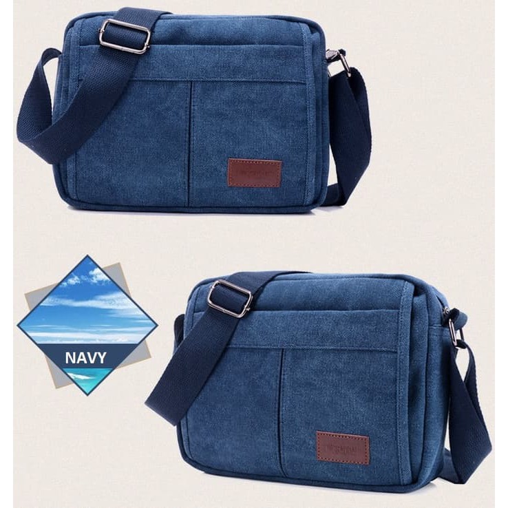 Tas Selempang Kanvas Pria Bodypack Bag Taswaistbag Murah Tasp HQ206  Shouder Bag Wanita Import - Ca