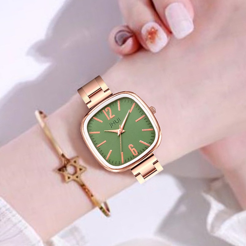 SANGCAKRA COD -  Jam Tangan Wanita Analog Quartz Casual Fashion Strap Rantai Stainless Steel Import JW43