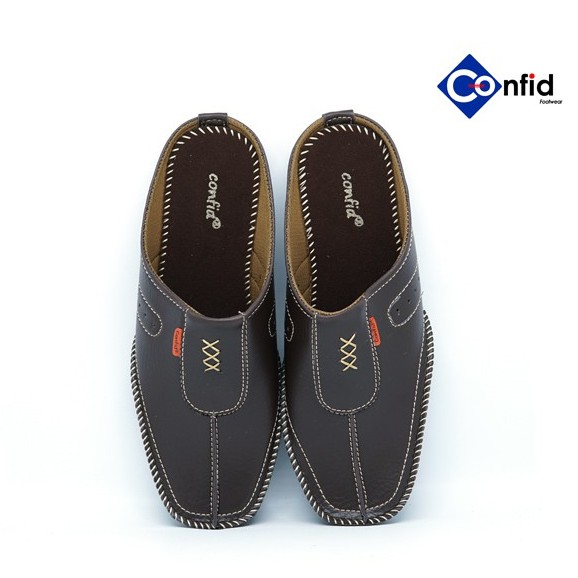 Sepatu Selop Bahan Kulit New Style Anti Slip Branded (Beta 02)