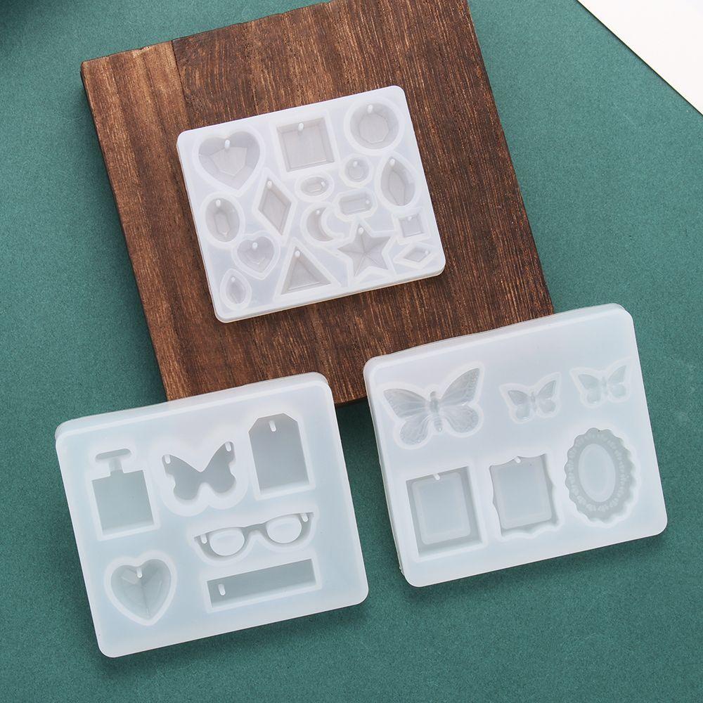 Preva Anting Cetakan Resin DIY Kerajinan Resin Liontin Kupu-Kupu Kristal Silicone Mold