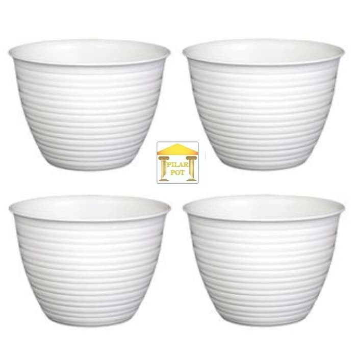pot bunga tawon putih 30cm
