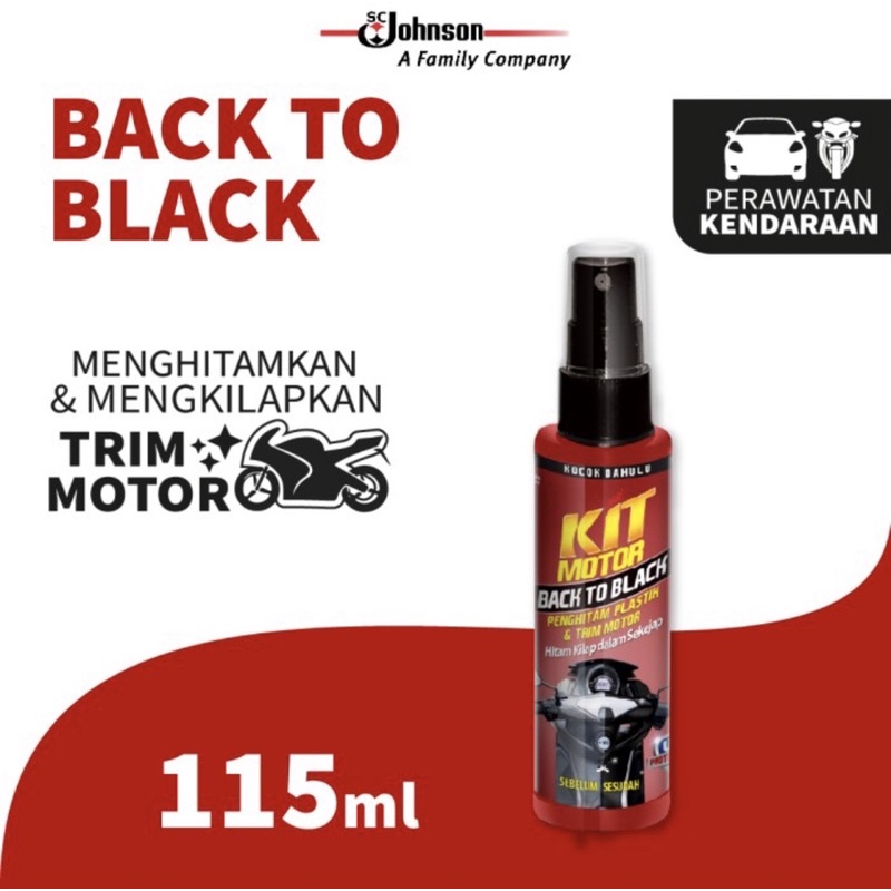 KIT BACK TO BLACK 115 ML PENGHITAM PLASTIK - BODY KASAR - KARET