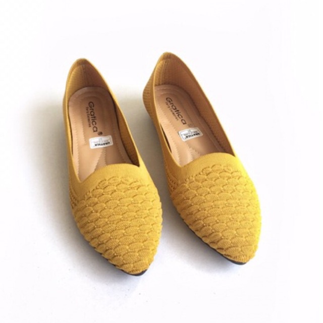 FLAT SHOES WANITA New KENJI [Bahan Rajut import]