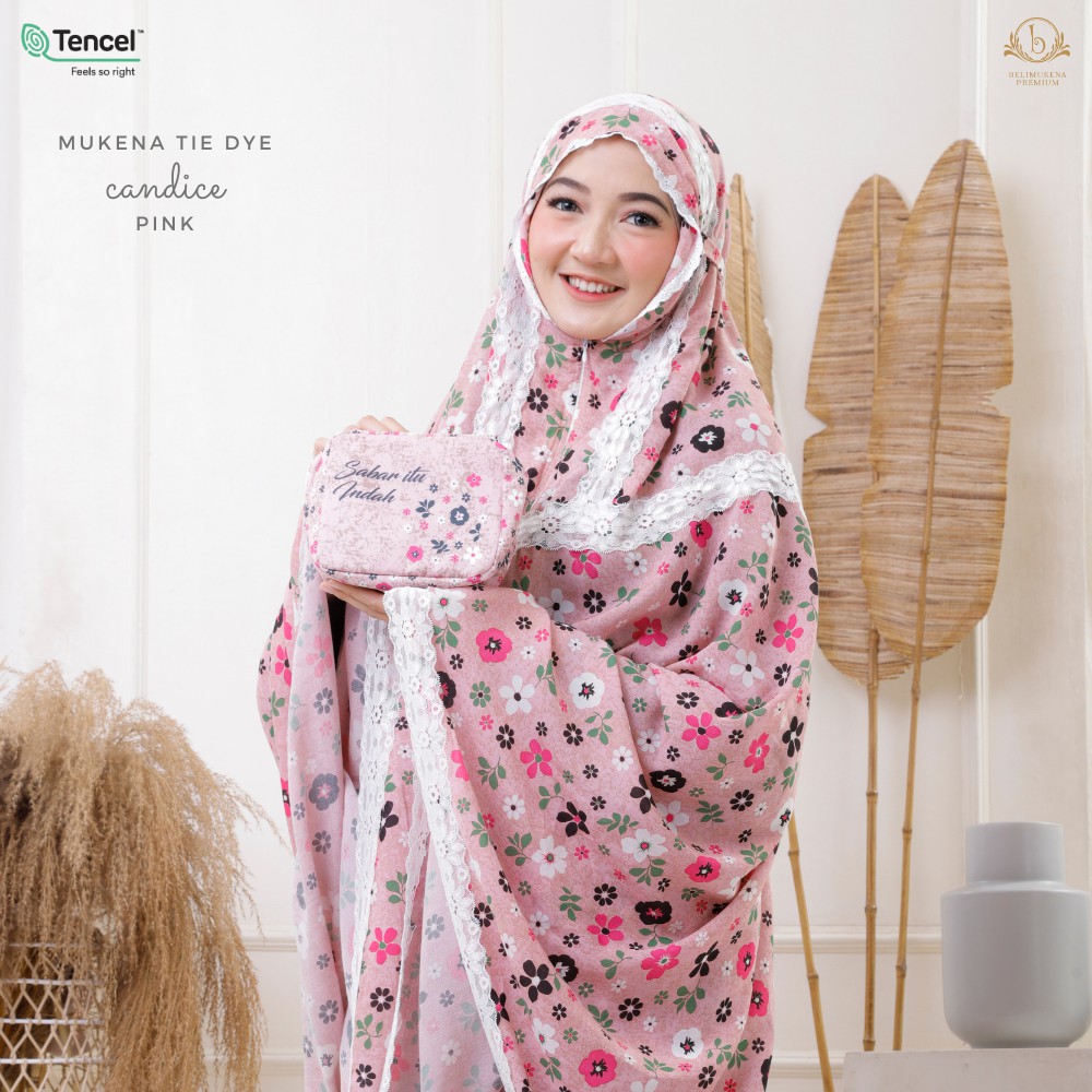 Mukena Tiedye Candice Pink (Mukena 2 in 1)