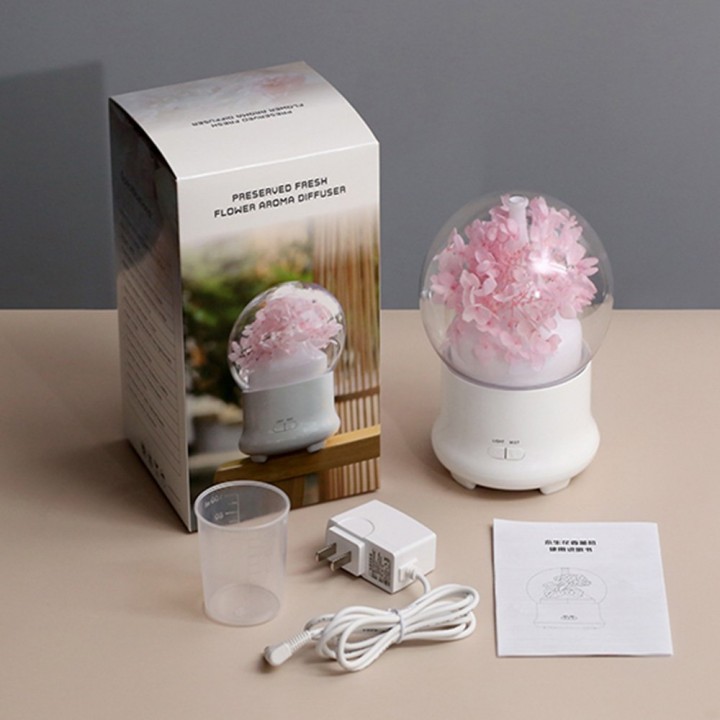 Immortal Etenal Flower Humidifier 7 Color Light LED Lamp - Kapasitas 100ml