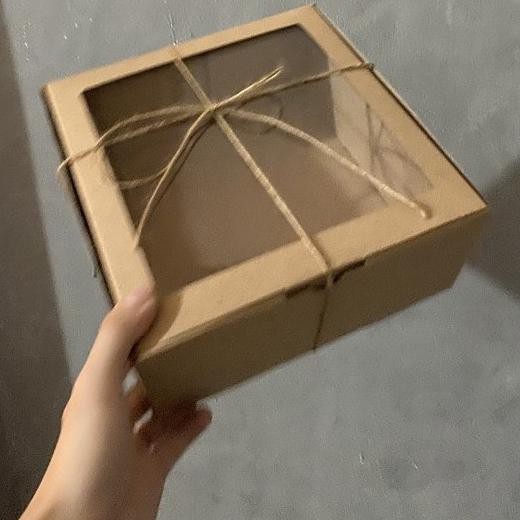 

MALL box mika corrugated coklat siap pakai, paket rami size medium 22x22x10