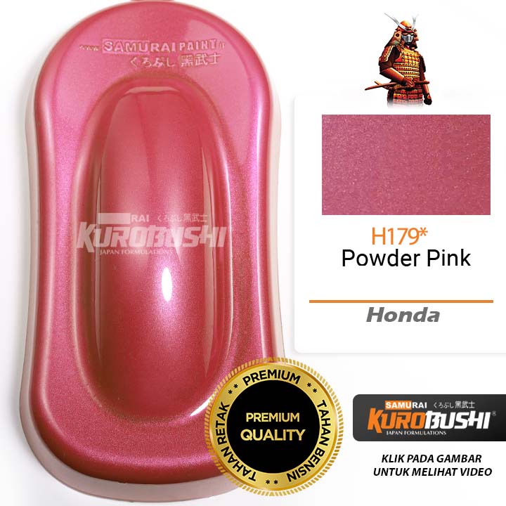 Cat Semprot Pilox Pilok Samurai Paint Kurobushi Honda Colours H179* Powder Pink / Pink Metallic / Merah Muda Metalik (400ml)