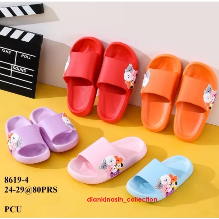SANDAL SELOP JELLY BT21 ANAK PEREMPUAN usia 4-6 tahun MEREK BALANCE 8619