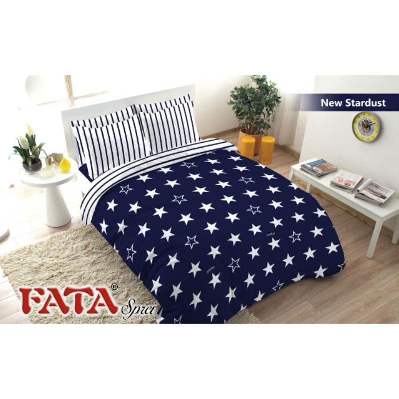 FATA SIGNATURE_sprei bintang hitam putih uk.180x200/160x200