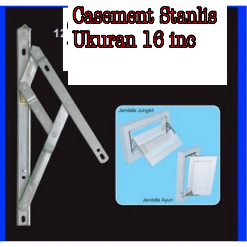 ENGSEL CASEMENT JENDELA ALUMUNIUM 16 INCH casement jendela ukuran 16 inch/ casement 16 inc/ engsel j