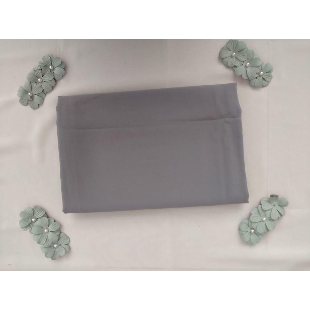 pashmina jumbo syar'i 200x100cm-Abu muda/silver