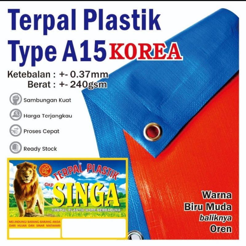 terpal korea A15 ukuran 4x6 meter