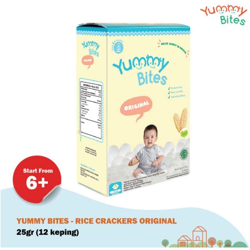 Yummy Bites Baby Rice Crackers 25 gr/Snack Bayi/Cemilan Bayi