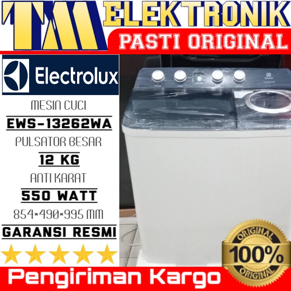 MESIN CUCI ELECTROLUX EWS 13262WA /EWS 11262WA / EWS 98262WA / EWS 87262WA (Pengiriman Kargo)