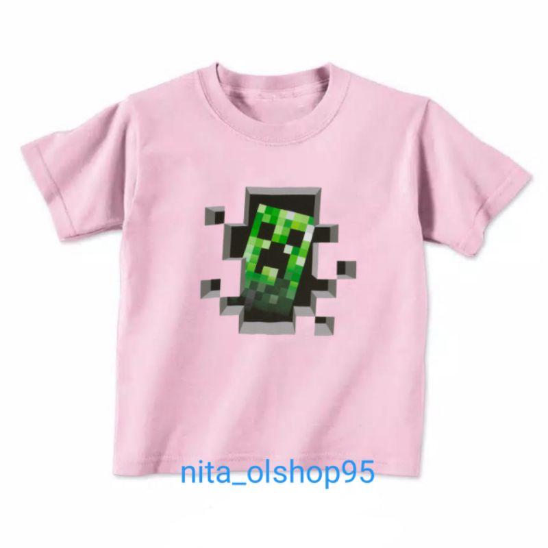 baju anak minicraft kaos Minecraft roblox