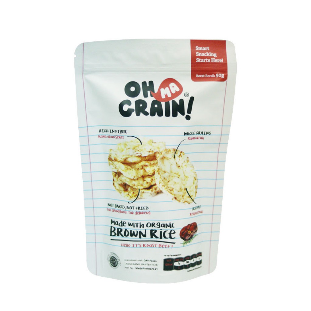 

Oh Ma Grain! Popped Rice Crackers Roast Beef 50gr