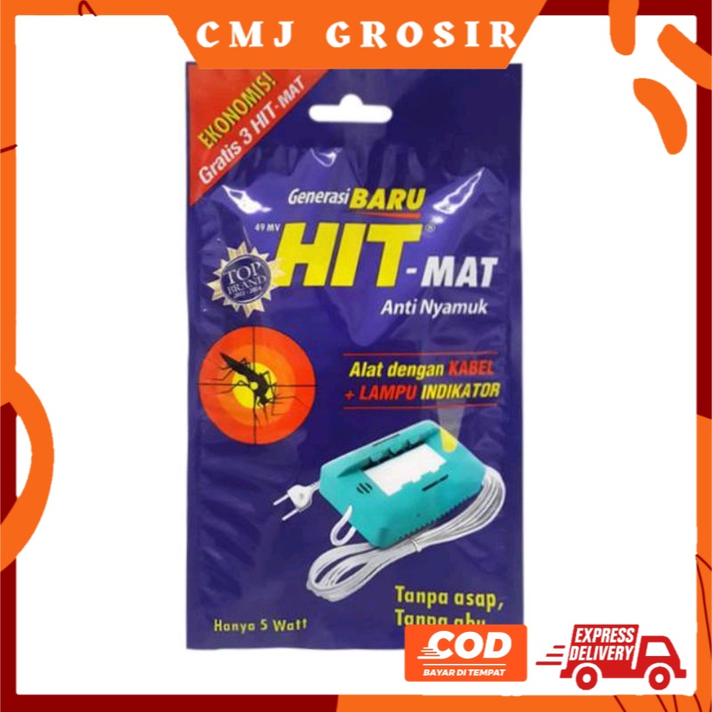 Obat nyamuk elektrik HIT Mat Alat Ekonomis Set Anti Nyamuk [Alat + 3 Refill]